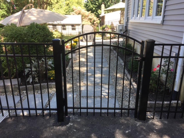 Aluminum Ornamental fence with arched gate